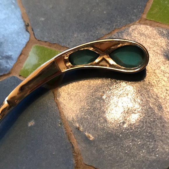 Moderne ART form 925 turquoise/quartz necklace, snakey, SW, free form, boho - Picture 5 of 6